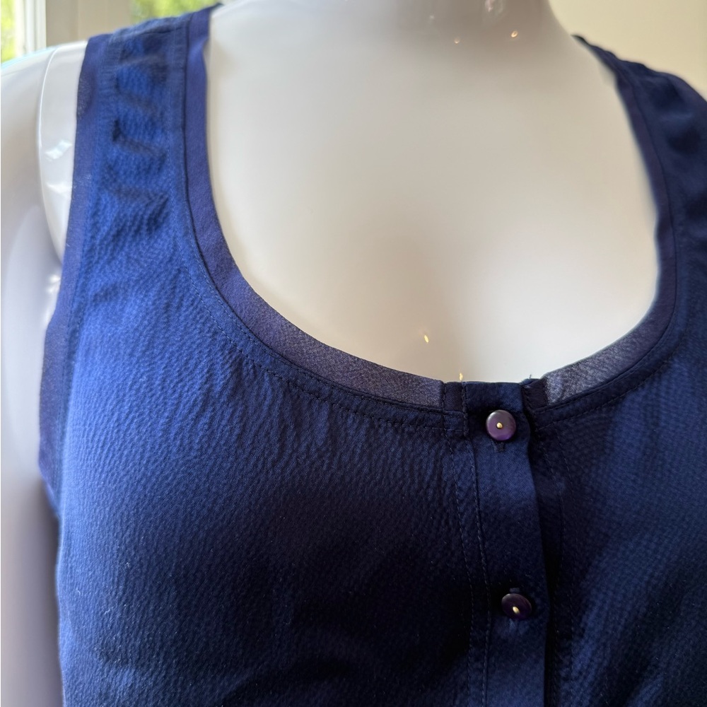 Diane Von Furstenberg DVF Arista Silk Button-Front Racerback Tank 4